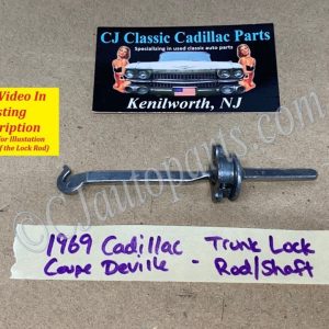 OEM 1969 1970 Cadillac Deville Calais Fleetwood TRUNK LOCK ROD SHAFT WITH COUPLING #9808423