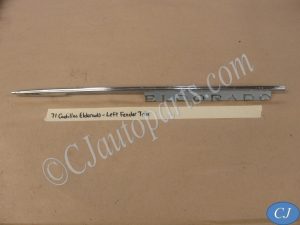 OEM 1971 Cadillac Eldorado LEFT DRIVER SIDE FRONT FENDER TRIM MOLDING SPEAR #1497474