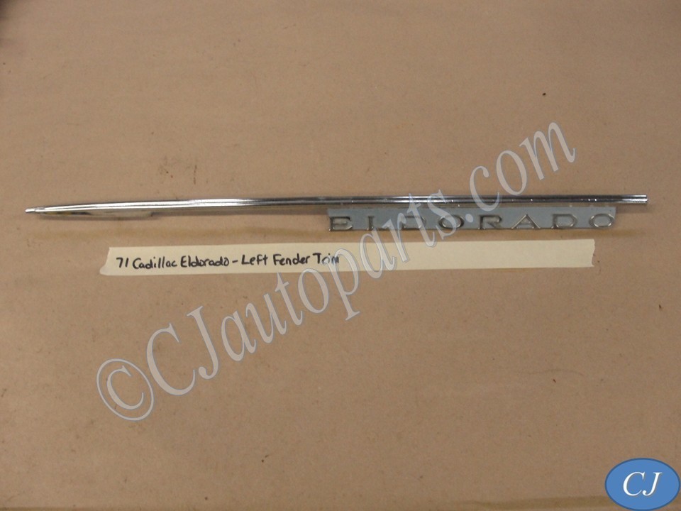 OEM 1971 Cadillac Eldorado LEFT DRIVER SIDE FRONT FENDER TRIM MOLDING SPEAR #1497474