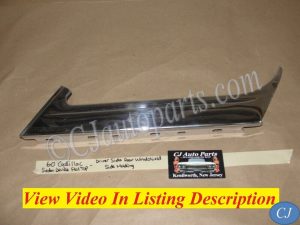 OEM 1960 Cadillac Sedan Deville Flat Top LEFT REAR WINDSHIELD WINDOW MOLDING TRIM #3631564