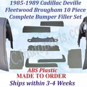 NEW 1985 1986 1987 1988 1989 Cadillac Deville Fleetwood Brougham Complete 10 Piece Bumper Fillers Set