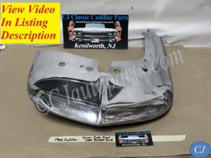 OEM 1960 Cadillac Deville Eldorado Fleetwood LEFT DRIVER SIDE CHROME UPPER FRONT BUMPER END CORNER #3511899