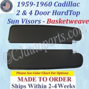 1959 1960 Cadillac Deville Eldorado Fleetwood 2 & 4 Door HardTop SUNVISORS (PAIR) #CAD-SVR-480