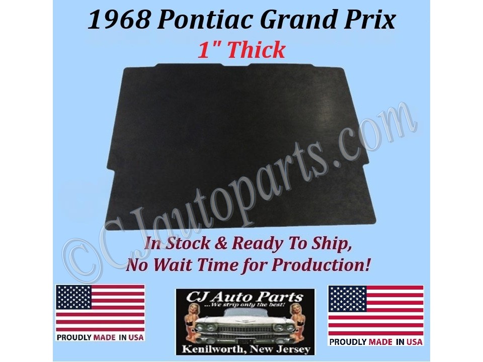 REM 1968 PONTIAC GRAND PRIX HOOD INSULATION IN STOCK - 1" THICK - GPX-HIN-035