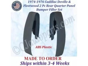 NEW 1974 1975 1976 Cadillac Deville & Fleetwood Rear Bumper Quarter Panel Fillers Set