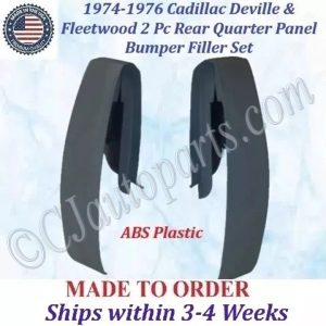 NEW 1974 1975 1976 Cadillac Deville & Fleetwood Rear Bumper Quarter Panel Fillers Set