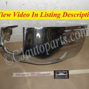 OEM 1958 Cadillac Deville Eldorado Fleetwood LEFT DRIVER SIDE FRONT BUMPER END LOWER #3511182