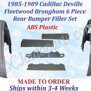 NEW 1985 1986 1987 1989 Cadillac Deville Fleetwood Brougham 6 Piece Rear Bumper Fillers Set