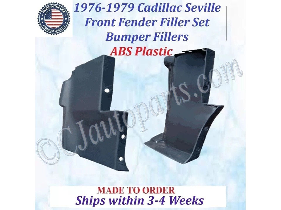 NEW 1976 1977 1978 1979 Cadillac Seville 2 Piece Front Fender Fillers Set