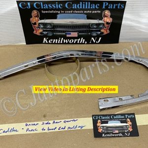 OEM 1964 Cadillac Deville Eldorado Fleetwood LEFT DRIVER SIDE QUARTER PANEL TO BUMPER END MOLDING TRIM #446375/#4464373