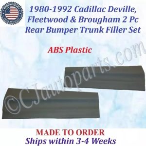 NEW 1980 1981 1982 1983 1984 1985 1986 1987 1988 1989 1990 1991 1992 Cadillac Deville Fleetwood Brougham Rear Bumper Trunk Center Fillers