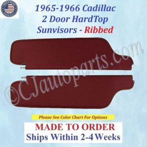 1965-1966 Cadillac Deville Calais Commercial Chassis 2 Door HardTop SUNVISORS (PAIR) #CAD-SVR-495