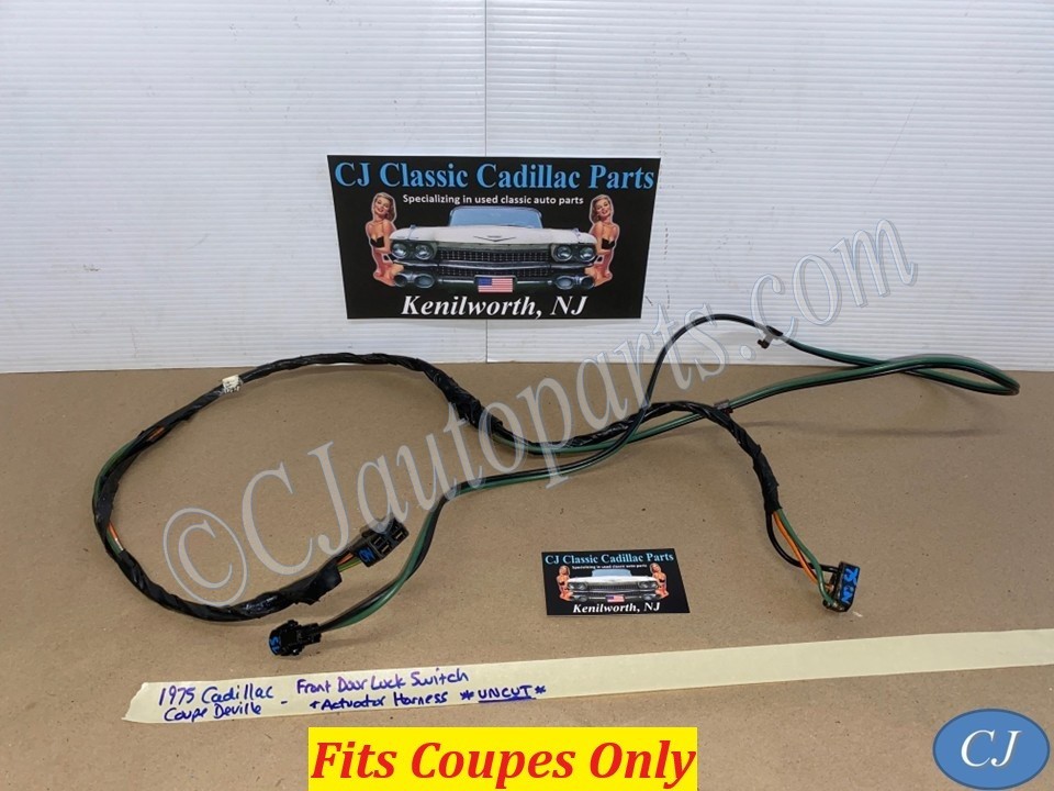 OEM 1971 1972 1973 1974 1975 Cadillac Deville Eldorado Calais Coupes FRONT DOOR LOCK SWITCH & ACTUATOR WIRE HARNESS CONNECTOR #9821297
