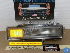 OEM 1975 1976 1977 1978 Cadillac Eldorado LEFT FRONT FENDER CORNERING TURN SIGNAL PARK LIGHT LENS #5966539