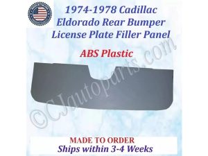 NEW 1974 1975 1976 1977 1978 Cadillac Eldorado 1 Pc Rear Bumper License Plate Fillers Panel