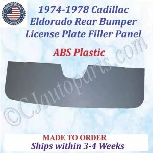 NEW 1974 1975 1976 1977 1978 Cadillac Eldorado 1 Pc Rear Bumper License Plate Fillers Panel