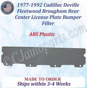 NEW 1977 1978 1979 1980 1981 1982 1983 1984 1985 1986 1987 1988 1989 1990 1991 1992 Cadillac Deville Fleetwood Brougham Rear Center License Plate Fillers