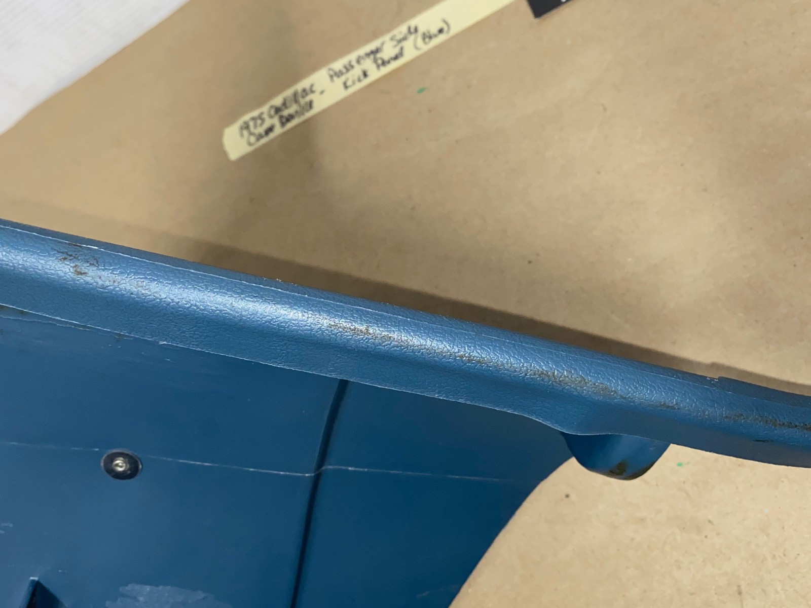 OEM 1971 1972 1973 1974 1975 1976 Cadillac Deville Eldorado Fleetwood Calais RIGHT PASSENGER SIDE LOWER KICK PANEL TRIM - BLUE - Image 20