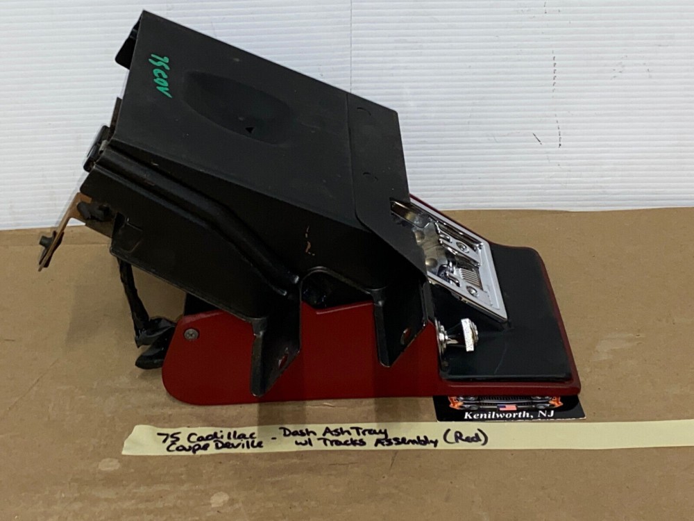 OEM 1974 1975 1976 Cadillac Deville Eldorado Fleetwood Calais DASH ASHTRAY ASH TRAY ASSEMBLY WITH TRACKS (RED) - Image 19