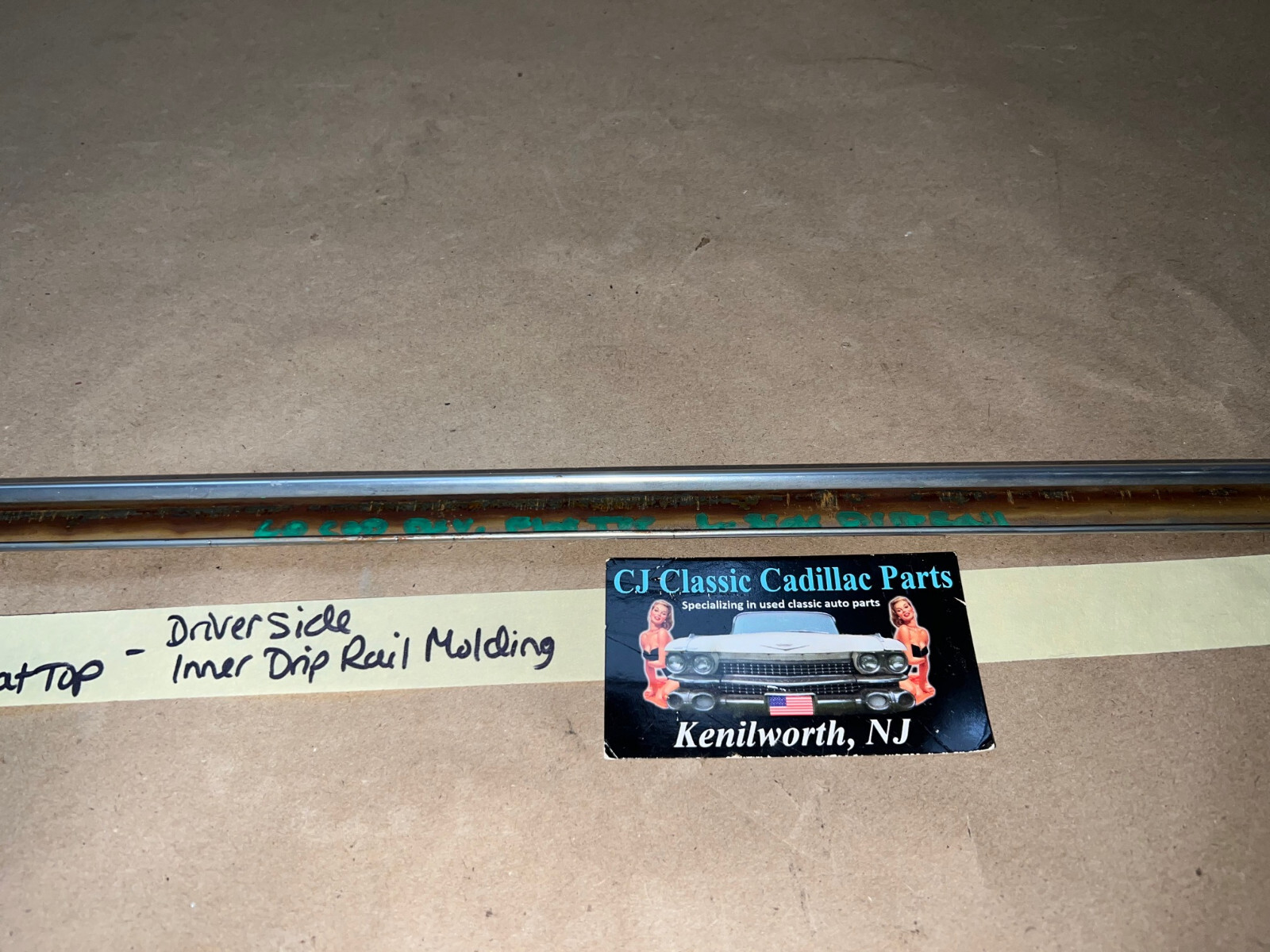 OEM 1959 1960 Cadillac Sed. Deville Flat Top DRIVER SIDE ROOF DRIP RAIL SCALP MOLDING TRIM #4755637 - Image 20