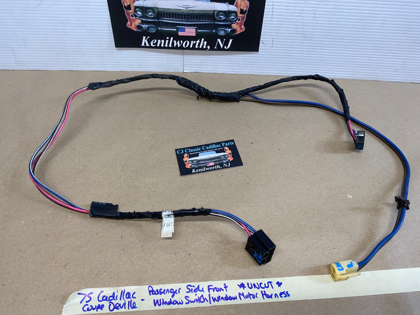 OEM 1974 1975 Cadillac Deville Eldorado Calais 2 Door RIGHT PASSENGER SIDE FRONT DOOR WINDOW SWITCH WINDOW MOTOR WIRE HARNESS CONNECTOR #9821270 - Image 21