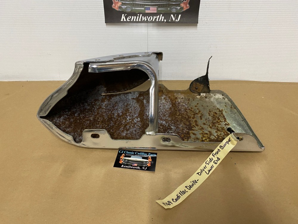 OEM 1969 1970 Cadillac Deville Calais Fleetwood LEFT DRIVER SIDE LOWER FRONT BUMPER END #3514862 - Image 21