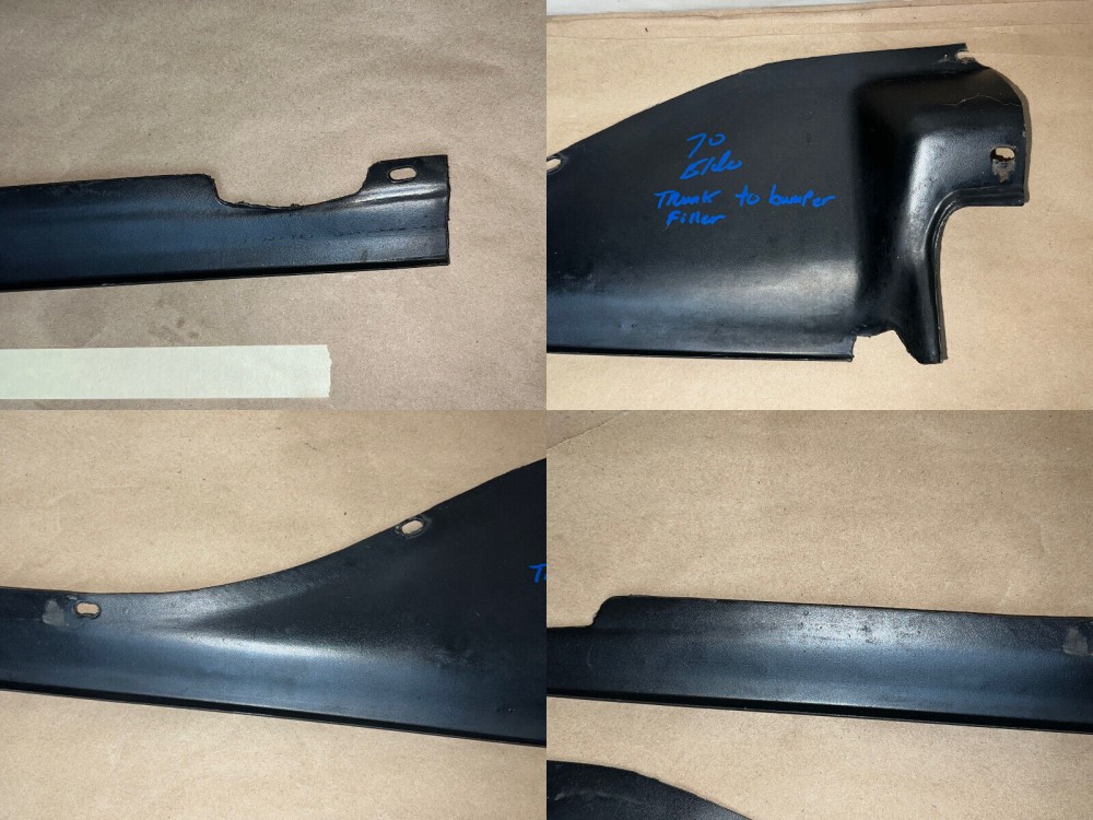 OEM 1970 Cadillac Eldorado RIGHT & LEFT REAR TRUNK TO BUMPER FILLERS PANELS TRIM COVER - Image 21
