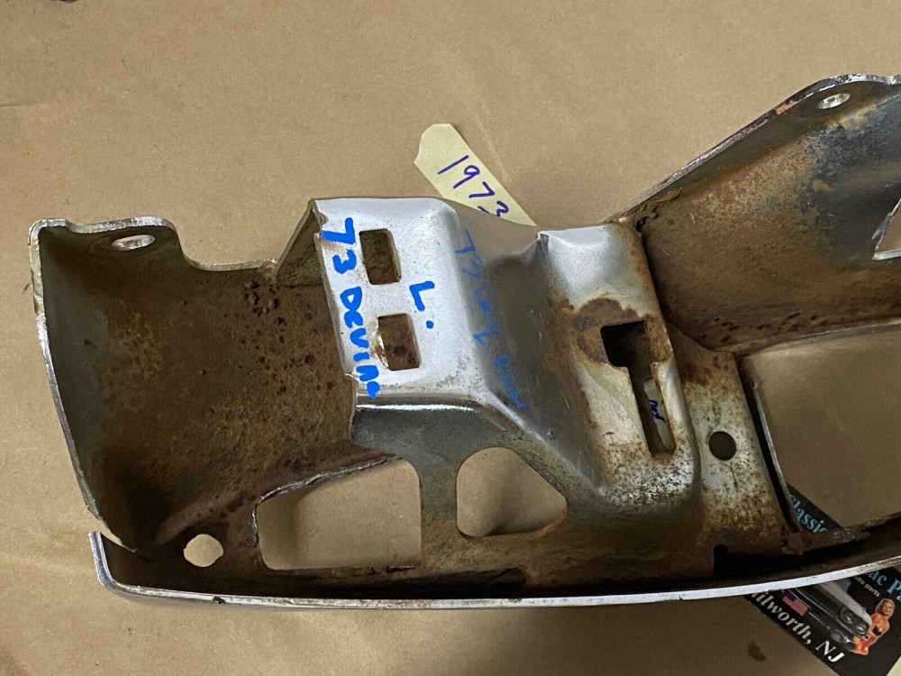OEM 1973 Cadillac Deville Calais Fleetwood DRIVER SIDE LEFT BACK REAR BUMPER END #3515580 - Image 21