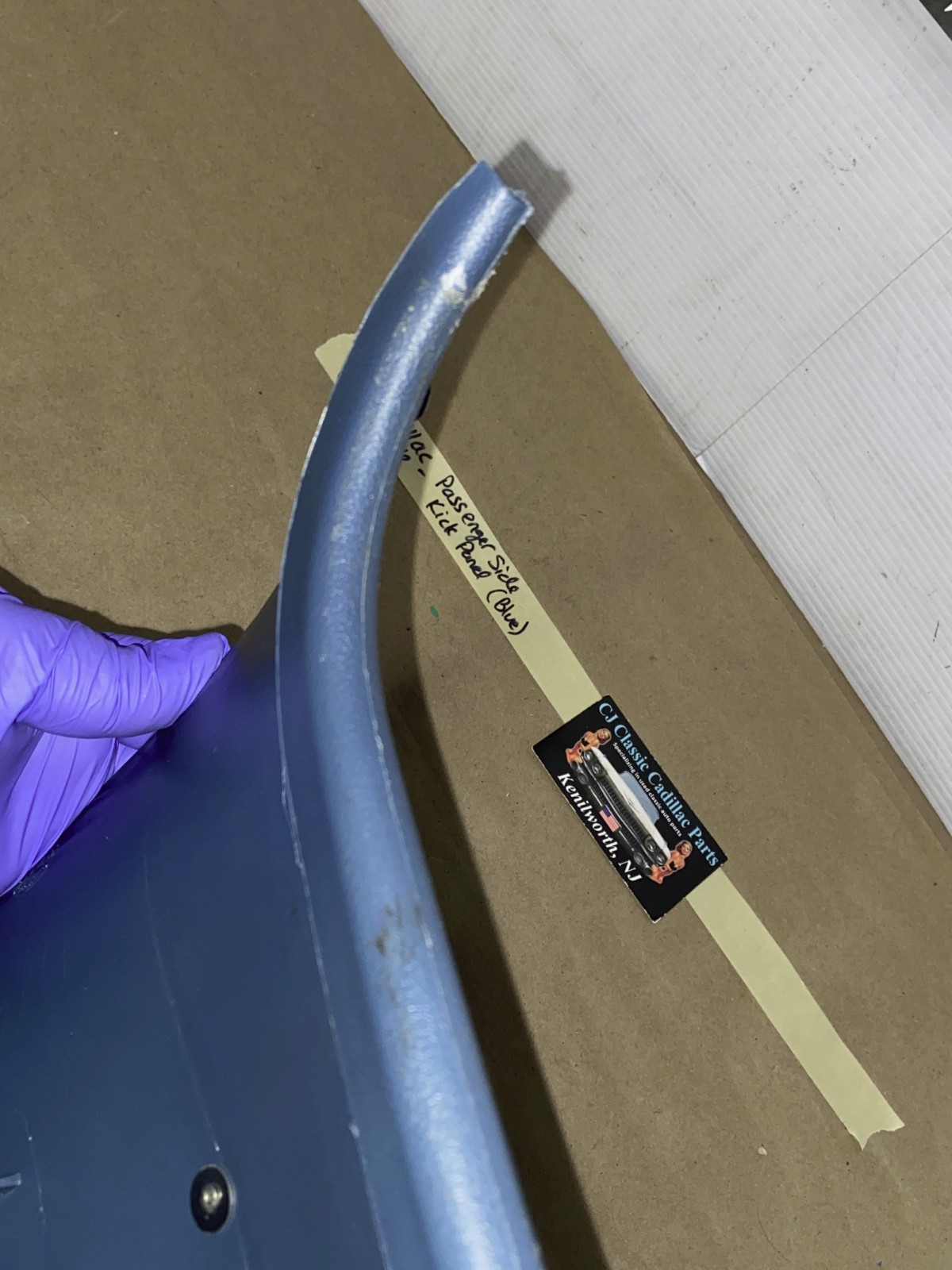 OEM 1971 1972 1973 1974 1975 1976 Cadillac Deville Eldorado Fleetwood Calais RIGHT PASSENGER SIDE LOWER KICK PANEL TRIM - BLUE - Image 19