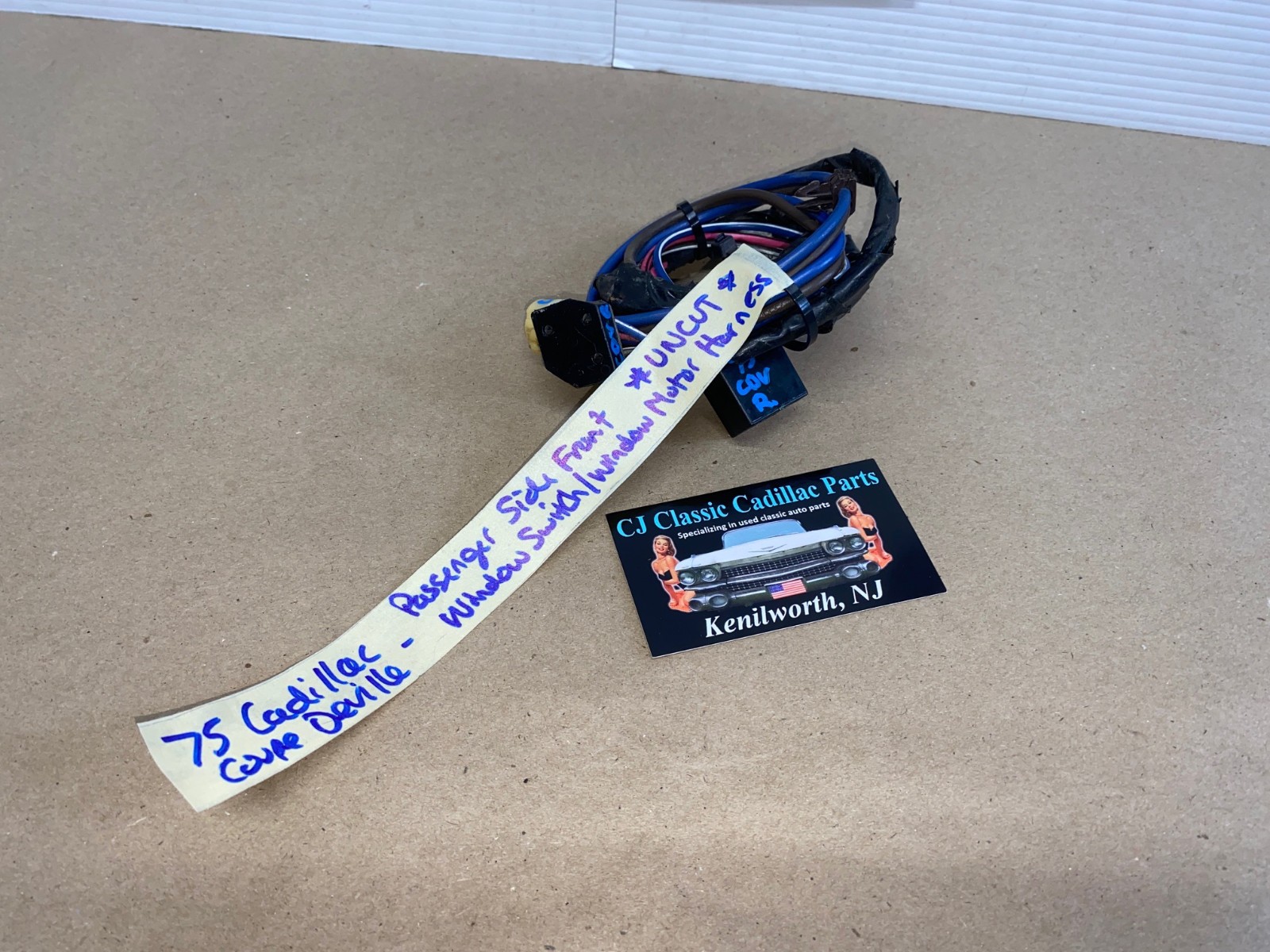 OEM 1974 1975 Cadillac Deville Eldorado Calais 2 Door RIGHT PASSENGER SIDE FRONT DOOR WINDOW SWITCH WINDOW MOTOR WIRE HARNESS CONNECTOR #9821270 - Image 22