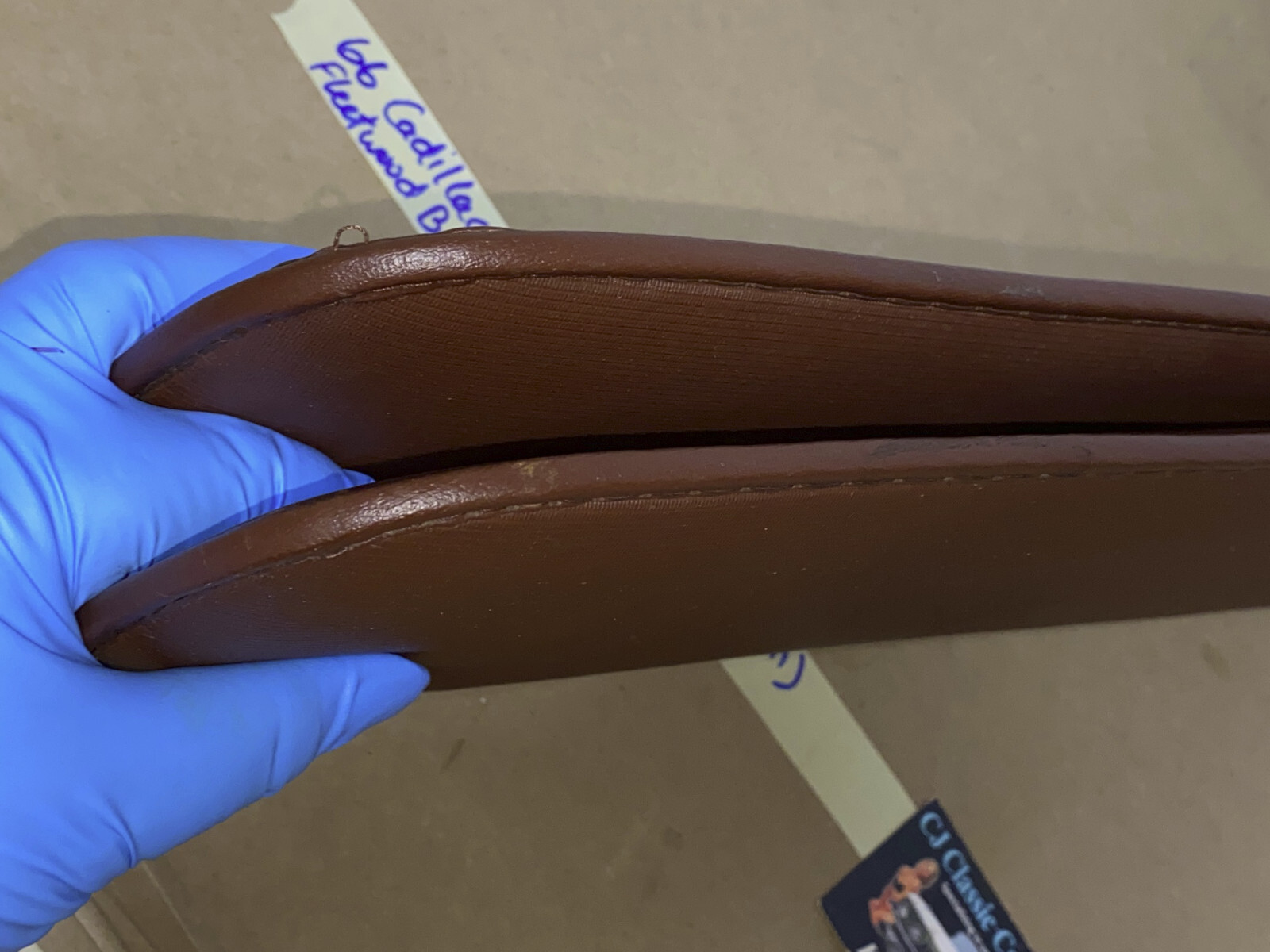 OEM 1965 1966 1978 1968 Cadillac Fleetwood Deville Calais 1967 1968 Eldorado LEFT & RIGHT SUN VISORS WITH HINGES - Dark Brown - Image 22