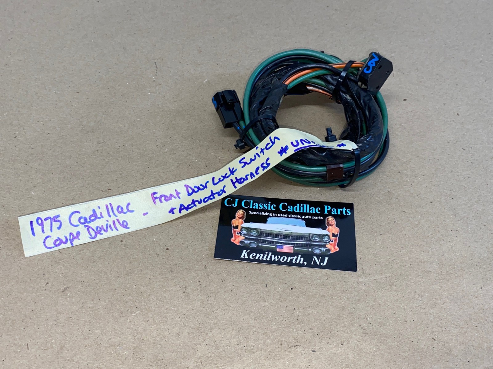 OEM 1971 1972 1973 1974 1975 Cadillac Deville Eldorado Calais Coupes FRONT DOOR LOCK SWITCH & ACTUATOR WIRE HARNESS CONNECTOR #9821297 - Image 22