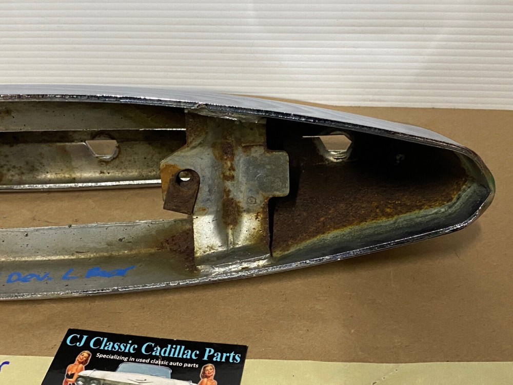 OEM 1974 1975 1976 Cadillac Deville Calais Fleetwood LEFT DRIVER SIDE BACK REAR CHROME BUMPER END #3515870 - Image 23