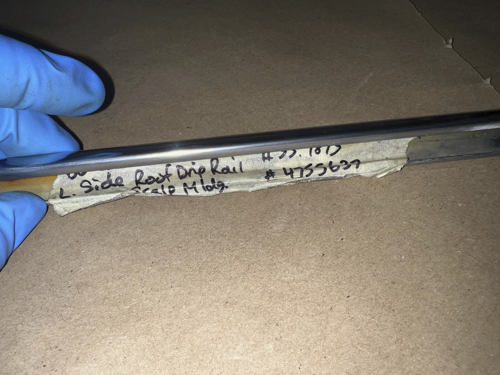 OEM 1959 1960 Cadillac Sed. Deville Flat Top DRIVER SIDE ROOF DRIP RAIL SCALP MOLDING TRIM #4755637 - Image 22