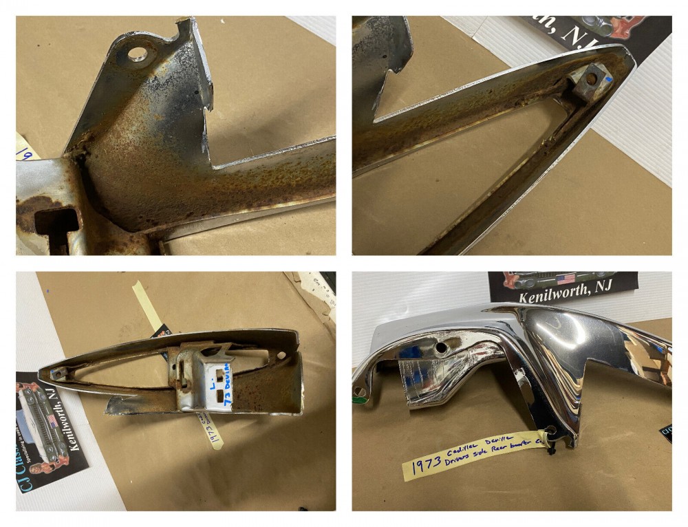 OEM 1973 Cadillac Deville Calais Fleetwood DRIVER SIDE LEFT BACK REAR BUMPER END #3515580 - Image 23