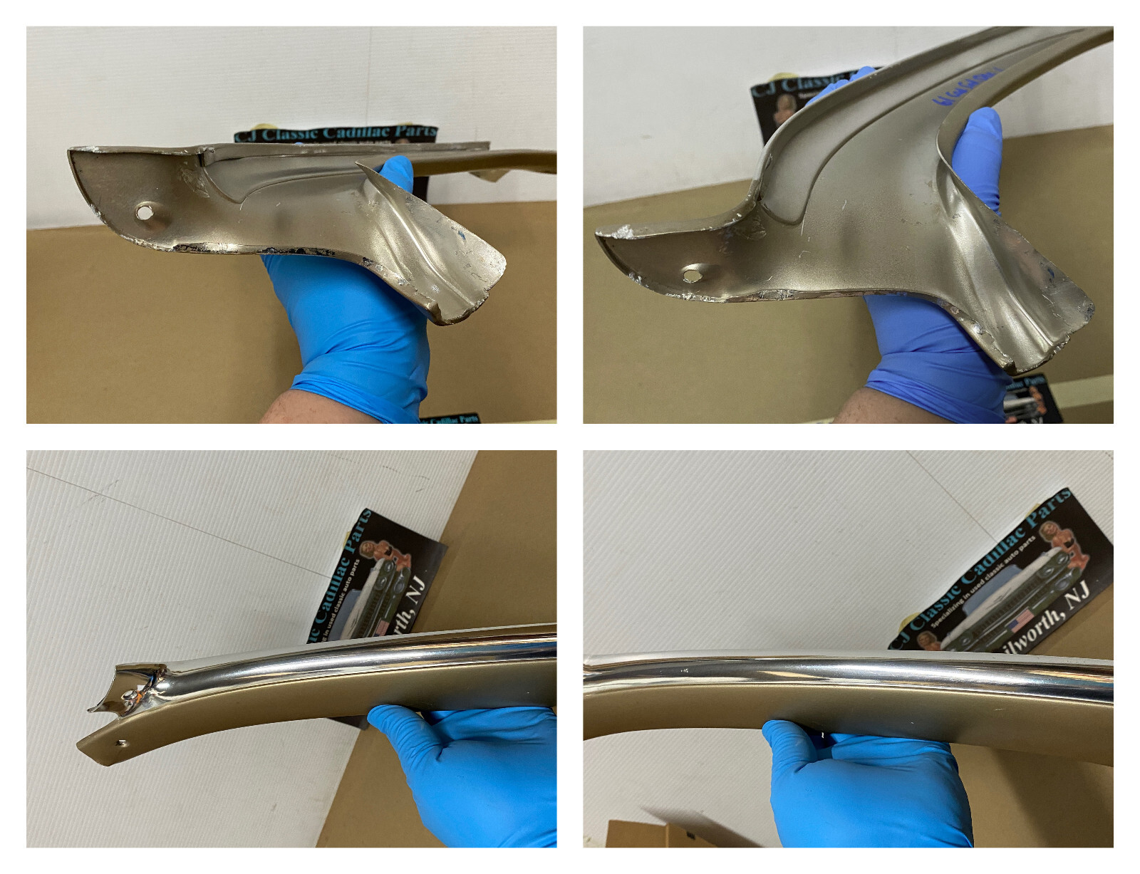 OEM 61 Cadillac Deville HardTop LEFT INTERIOR FRONT WINDSHIELD A PILLAR MOLDING TRIM #4815623 - Image 23