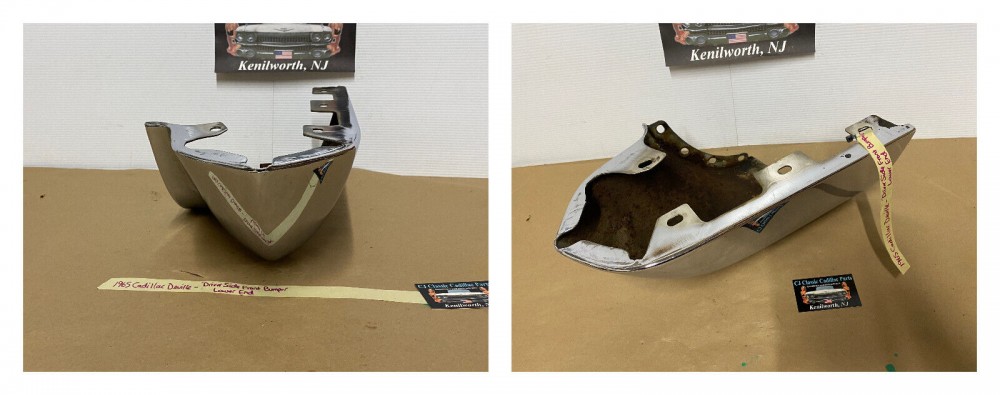 OEM 1965 Cadillac Deville Eldorado Fleetwood Calais LEFT DRIVER SIDE LOWER FRONT BUMPER END #1482255 - Image 24