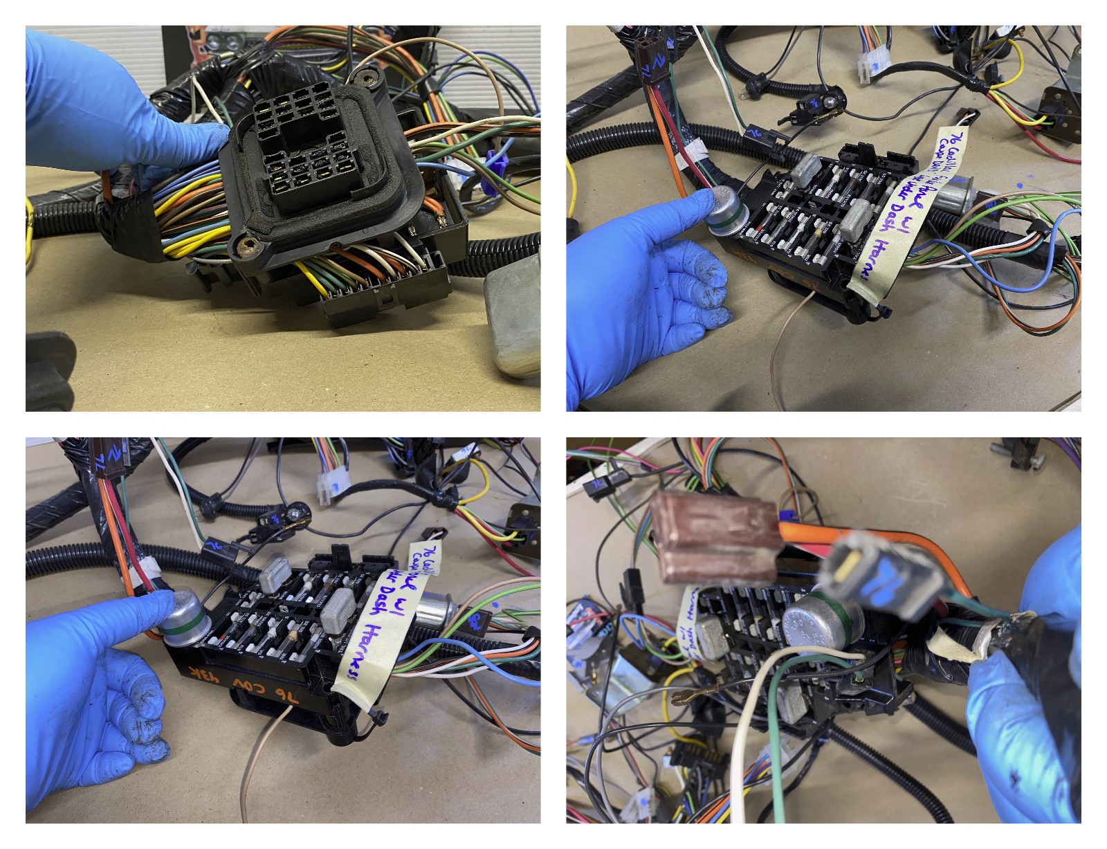 OEM 1976 Cadillac Deville Fleetwood Calais Eldorado COMPLETE UNDER DASH WIRE HARNESS With FUSE BLOCK PANEL ~43K Miles #12004292/#9629754 - Image 24