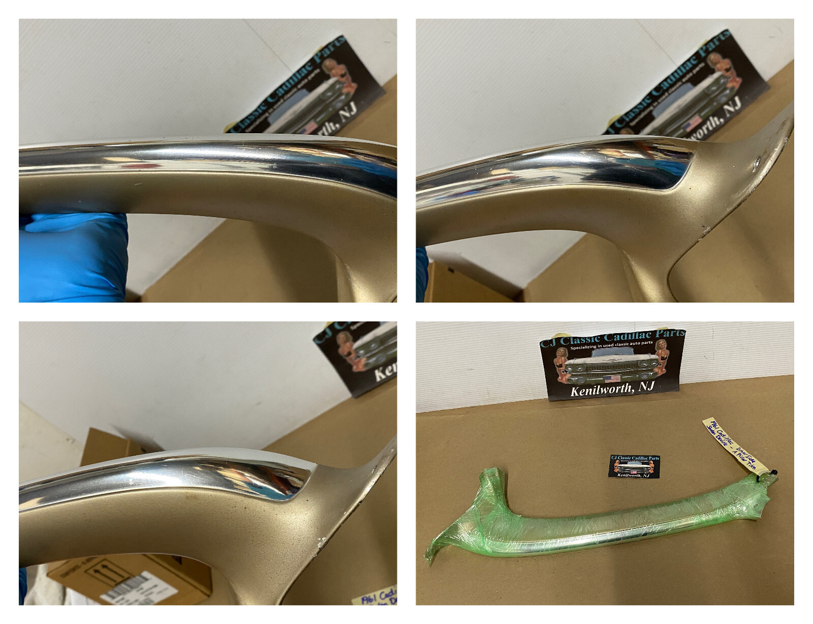 OEM 61 Cadillac Deville HardTop LEFT INTERIOR FRONT WINDSHIELD A PILLAR MOLDING TRIM #4815623 - Image 24