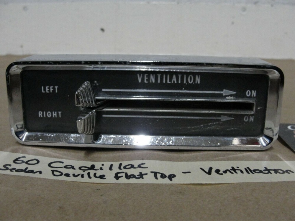OEM 1959 1960 Cadillac Deville Eldorado Series 60 Fleetwood Series 62 1959 1960 1961 1961 1962 Commercial Chassis Series 75 Fleetwood DASH VENTILATION CONTROL LEVERS UNIT - Image 2