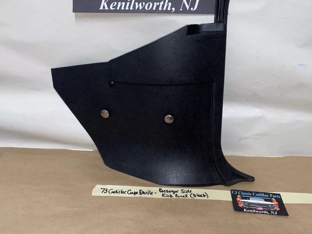 OEM 1971 1972 1973 1974 1975 1976 Cadillac Deville Eldorado Fleetwood Calais RIGHT PASSENGER SIDE LOWER KICK PANEL TRIM - BLACK #9826586 - Image 2