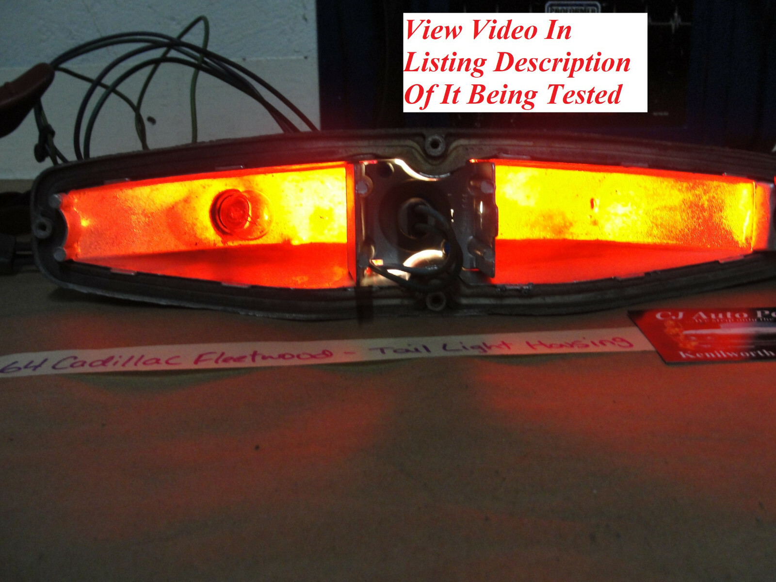 OEM 1964 Cadillac Fleetwood Deville Eldorado TAIL LIGHT BULB HOUSING ~ **TESTED** #5954877/#5954854/#5954885 - Image 2