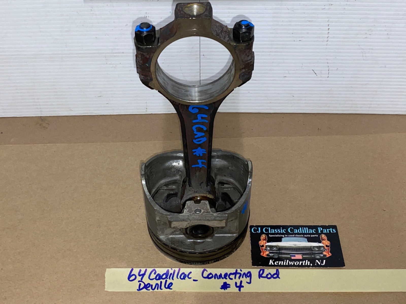 OEM 1964 1965 1966 1967 Cadillac Deville Fleetwood Eldorado Calais 429 ENGINE CONNECTING ROD & PISTON #4 - Image 15