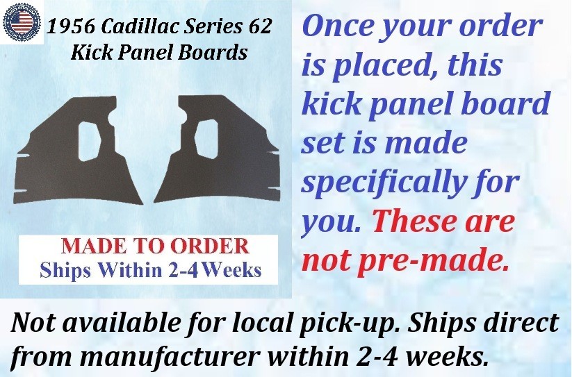NEW 1956 Cadillac Series 62 Kick Panel Board 2 Piece Set CAD-KPN-170 - Image 3