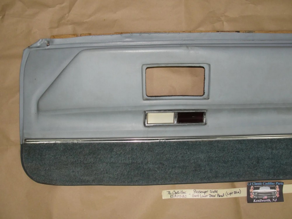 OEM 1971 1972 1973 1974 1975 1976 1977 1978 Cadillac Eldorado RIGHT PASSENGER SIDE FRONT LOWER DOOR PANEL LIGHT BLUE - Image 2