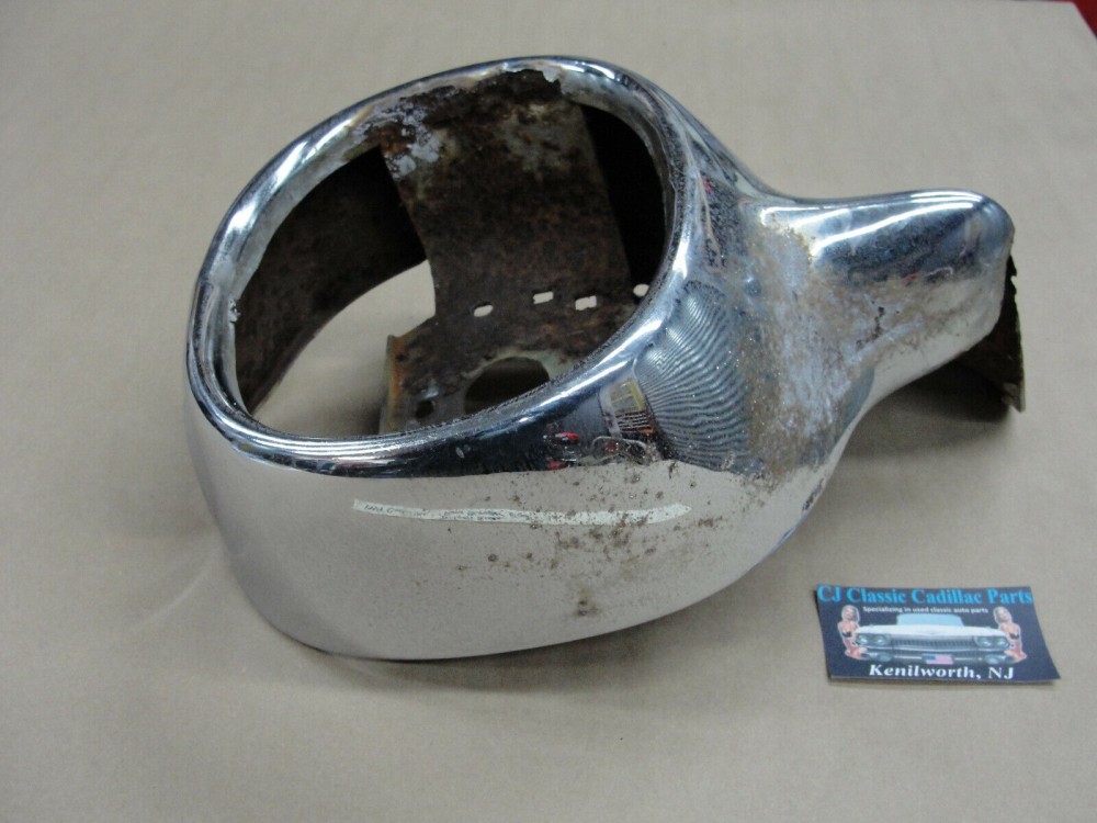 OEM 1959 Cadillac Deville Fleetwood Eldorado LEFT DRIVER SIDE CHROME BACK REAR BUMPER END #3511548 - Image 2