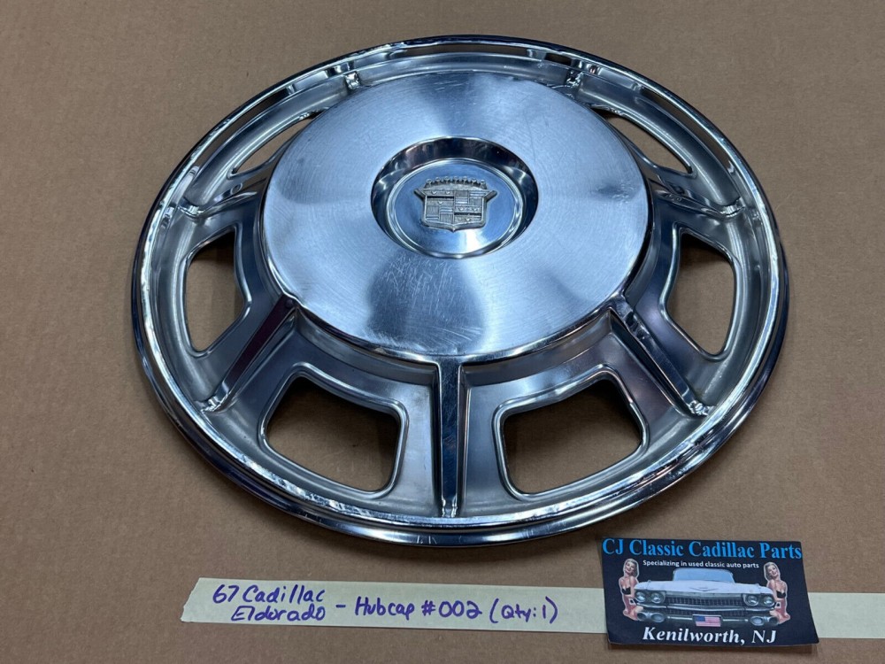 OEM 1967 1968 Cadillac Eldorado HUBCAP HUB CAP WHEEL COVER #002 - Image 2