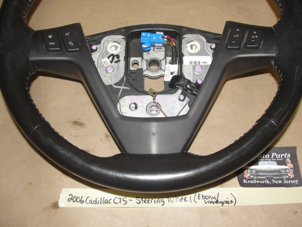 OEM 2006 2007 Cadillac CTS EBONY CASHMERE HEATED LEATHER & WOODGRAIN STEERING WHEEL #16866471/#16826130 - Image 5
