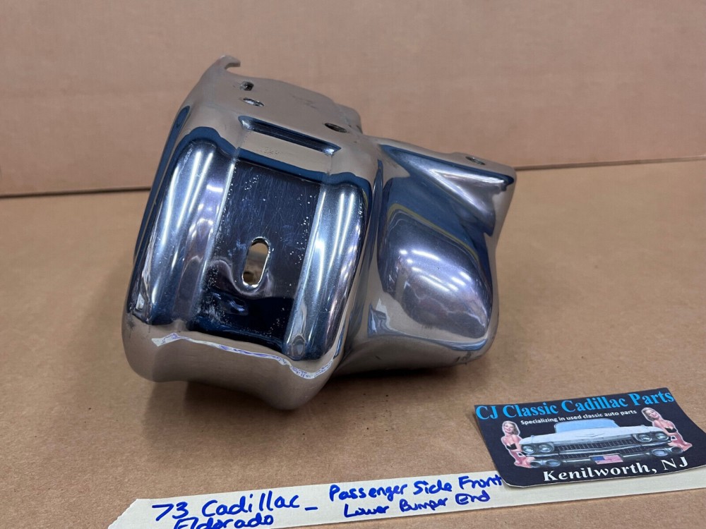 OEM 1973 Cadillac Eldorado RIGHT PASSENGER SIDE FRONT BUMPER END LOWER #3515595 - Image 2