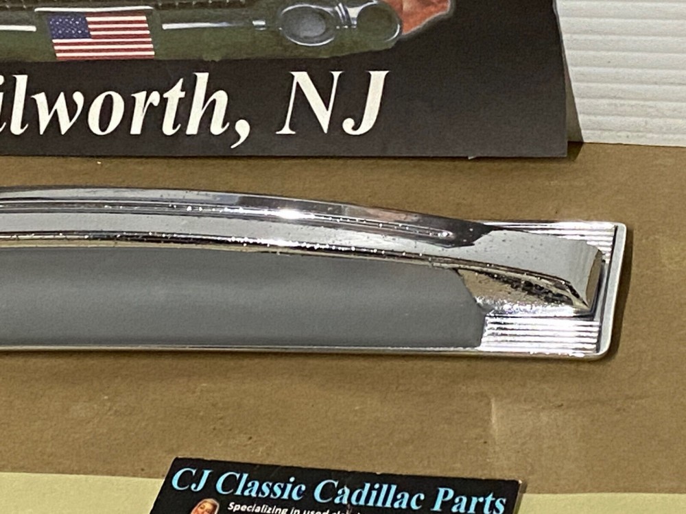 OEM 1960 Cadillac Deville INTERIOR DOOR PULL HANDLE WITH BACK PLATE ESCUTCHEON TRIM #4780949/#4780948 - Image 2